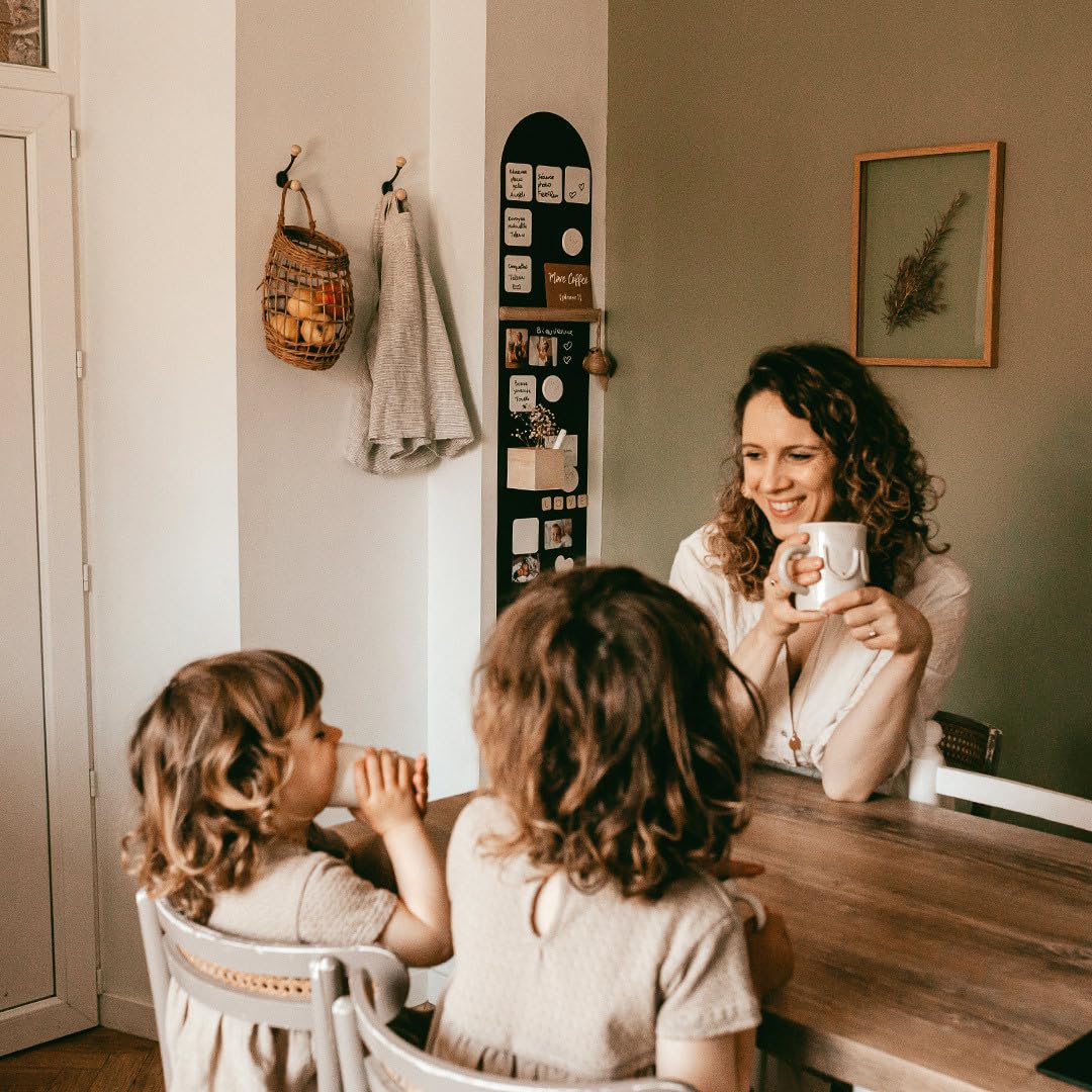 Papier Peint Magnétique FERFLEX Ardoise Effaçable - 2m X 58cm, Adhésif Permanent, 8 Aimants