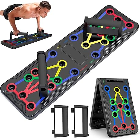 Solid Folding Push Up Board 14 in 1 Home Workout Equipment System