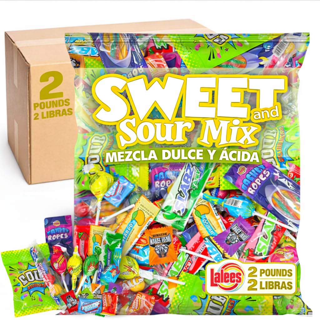 Sweet and Sour Candy Mix – 2 Pounds - Individually Wrapped Bulk Mix for Parties, Goodie Bags & Gifts – Assorted Super Sour Treats for Kids, Adults & Events