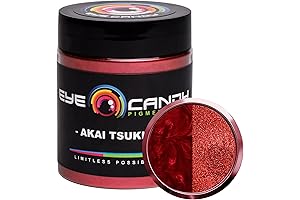 Premium Mica Powder Pigment in True Red for Crafts and Cosmetics