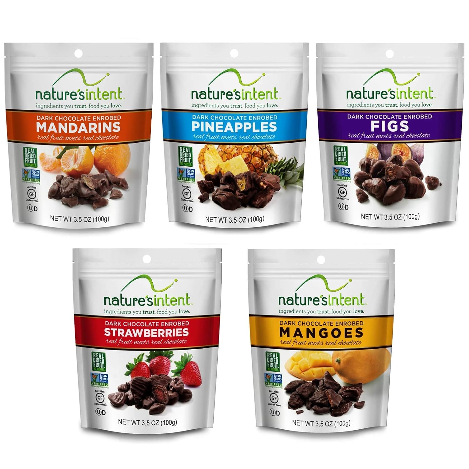 Nature’s Intent Dark Chocolate Covered Dried Fruit Bundle