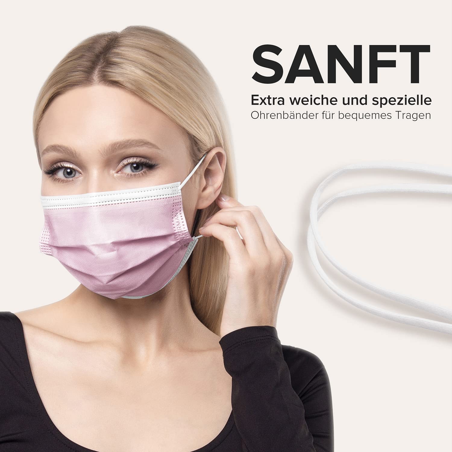 HARD Medizinisch Chirurgische Maske | Made in Germany | OP Maske TYP IIR | Zertifizierte Atemschutzmaske 3-lagig | Filtereffizienz 99,78% | Atmungsaktiv & Hautfreundlich