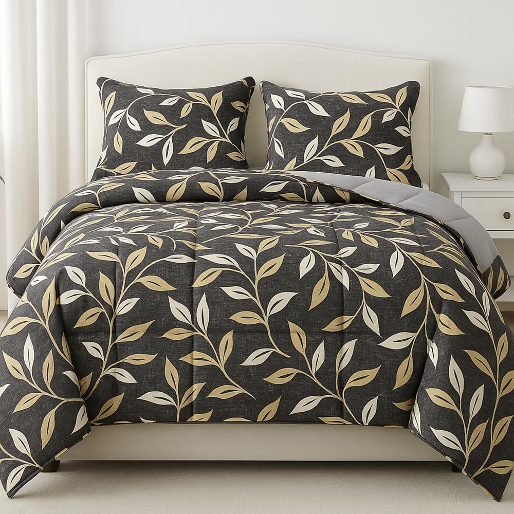 SANMARINO Microfiber Reversible 200 GSM AC Comforter Double Bed, Summer Blanket Quilt for Double Bed King Size (230 X240 cm,) Color-Charcoal Grey-image-33