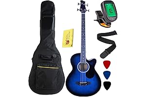 YMC 4 String Cutaway Acoustic-Electric Bass Guitar