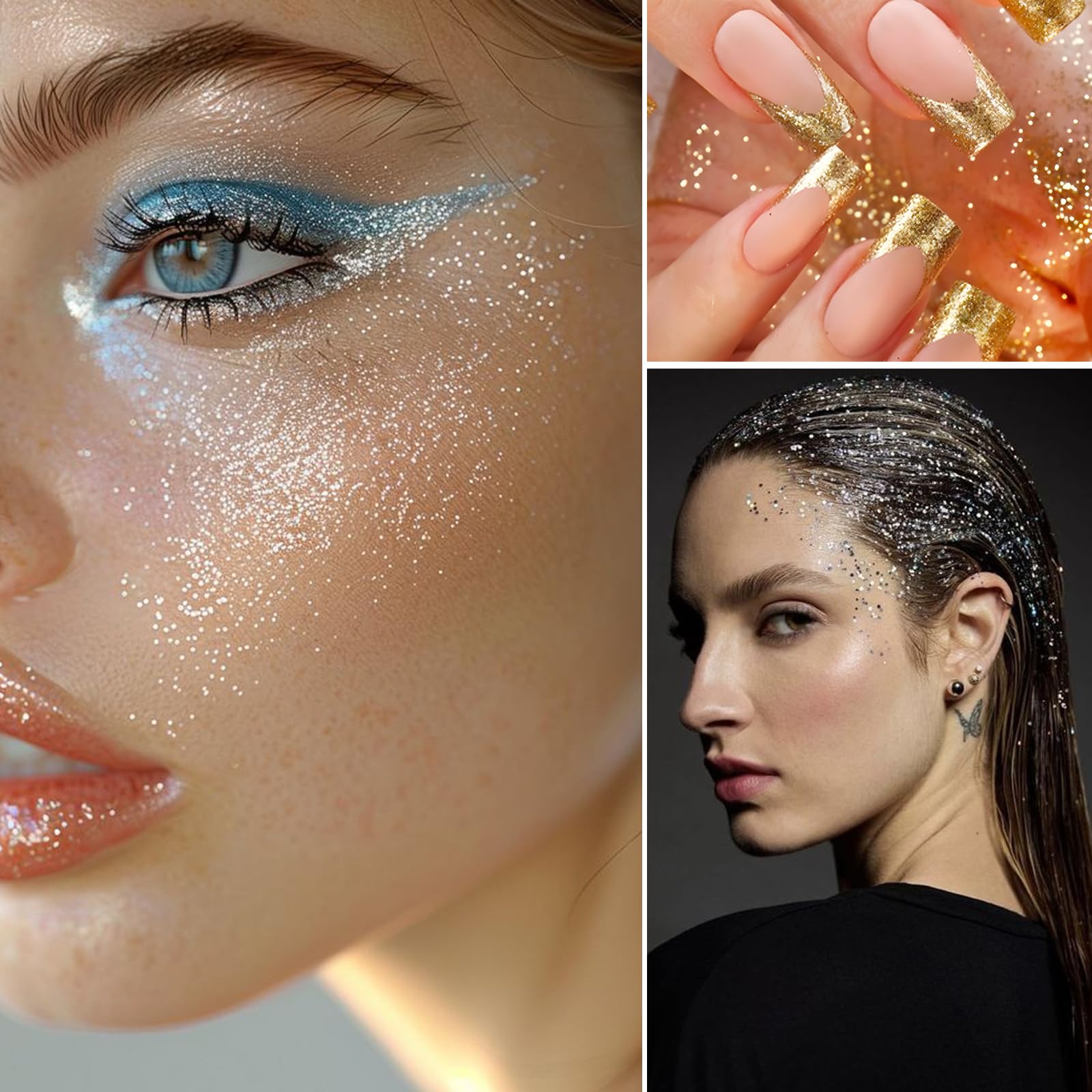 Hoe doe je glitter in je make-up nou een beetje knap? We hebben voorbeelden