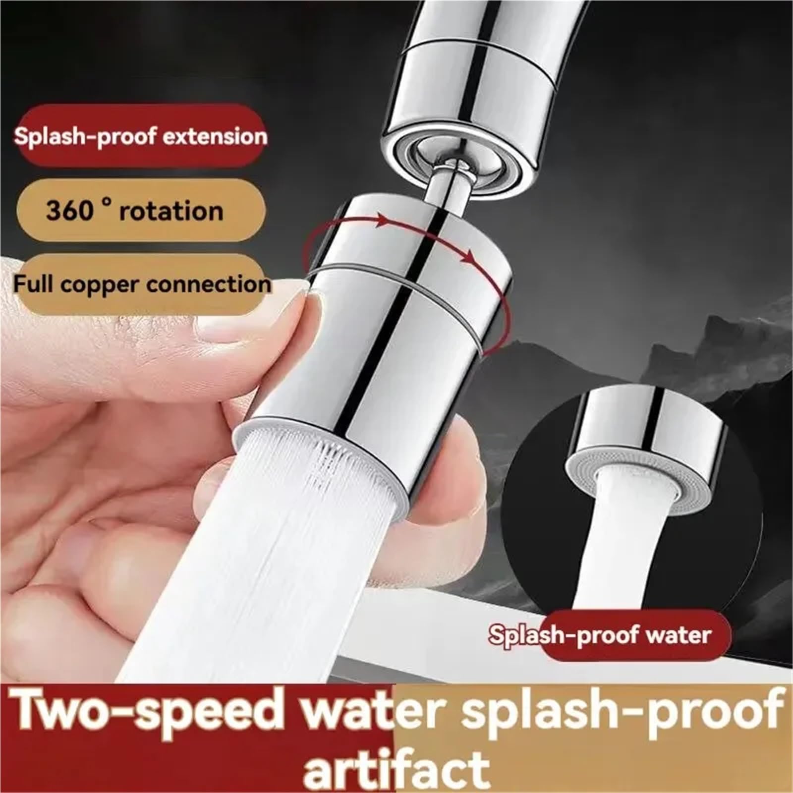 Ugello Spruzzatore Universale for Rubinetto Lavabo - Splash Girevole(Two Single Gear)
