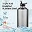 WixByti One Gallon Water Bottle Insulated, Triple Wall Vacuum Cold for 48 Hrs & Leak-proof & Non-BPA, 128oz Large Sports Stainless Steel Water Jug with Paracord Handle Straw Spout Lids & DIY Stickers