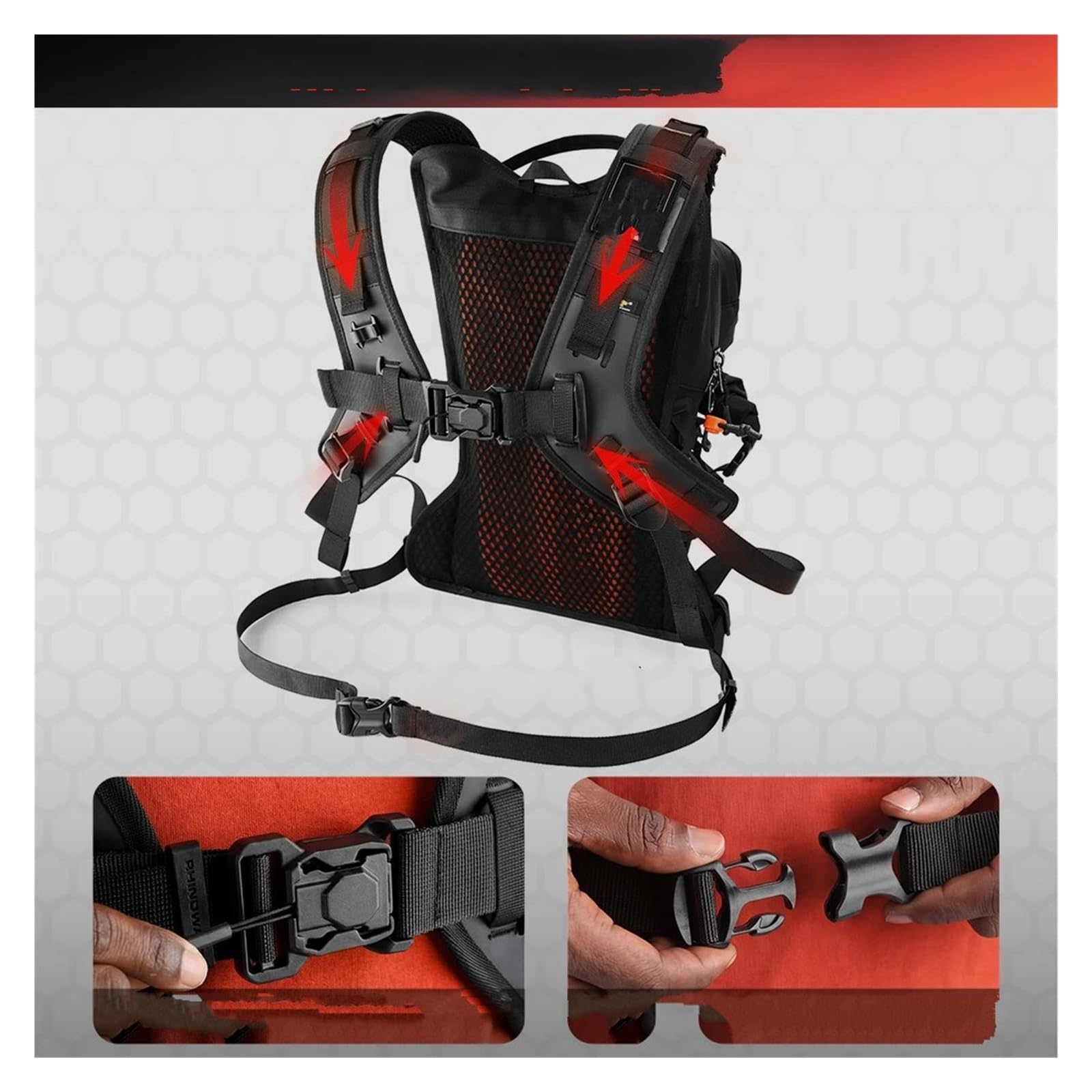 Borsa Posteriore Moto Zaino Per Moto 10 Litri Con Copertura Antipioggia Borsa Fotocamera Telefono Espansione Ciclismo Multifunzionale(arancia)