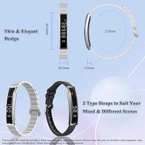 Miniatura 7 de Pulsera inteligente con rastreador de salud, pulsera de conteo de pasos, monitoreo del sueño, pulsera de fitness inteligente, monitor de frecuencia