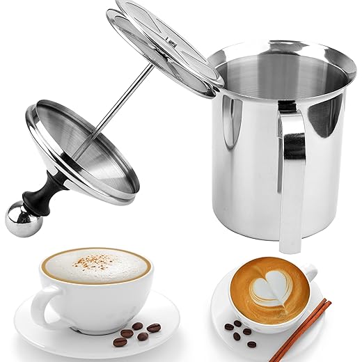 Brain Freezer Stainless Steel Milk Frother for Hot and Cold