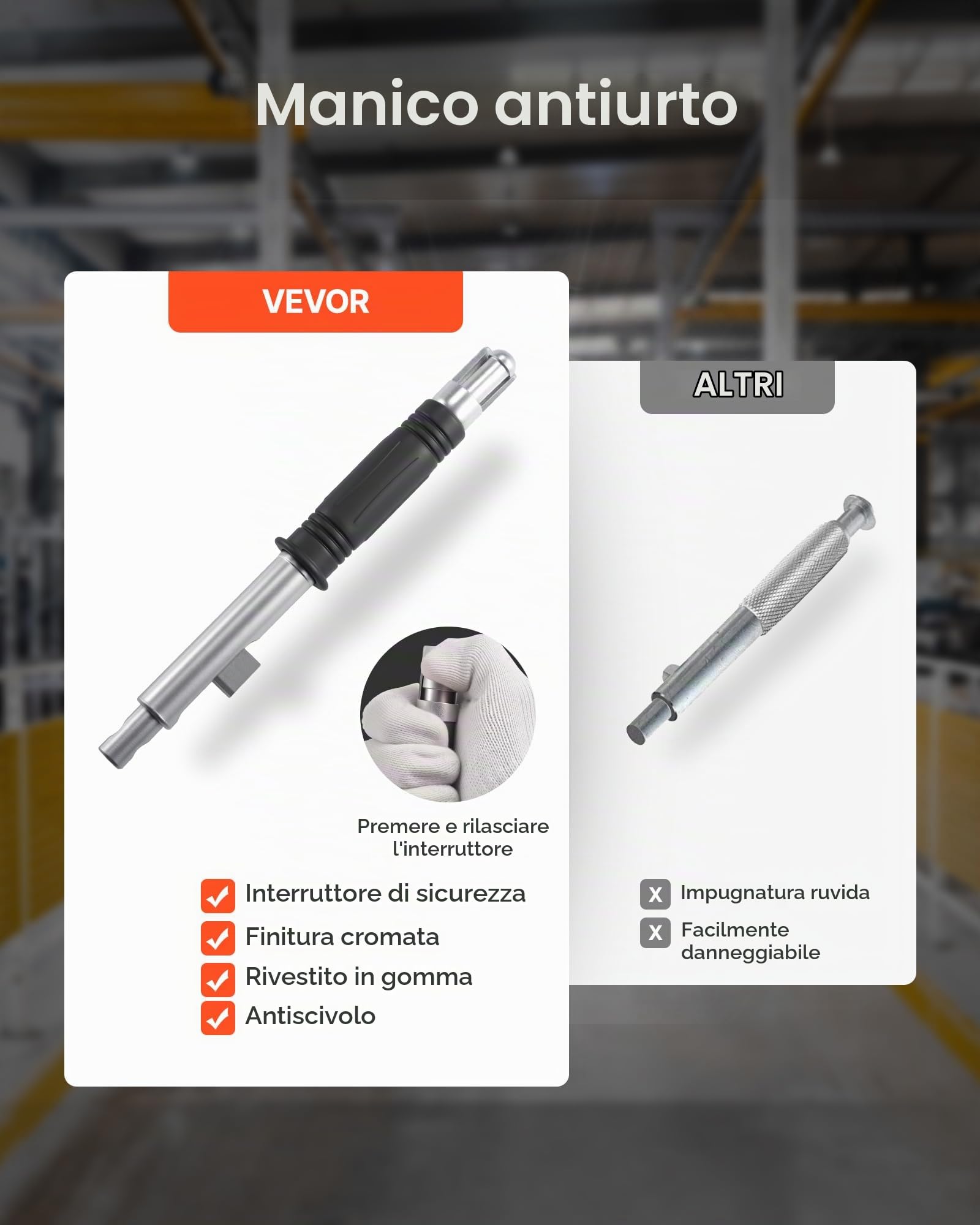 VEVOR Magnete Sollevamento Permanente, Capacità di Trazione 1000 kg, Supporto Magnetico al Neodimio N42, con Maniglia di Rilascio Gancio in Acciaio, Strumento per Movimentazione di Parti in Lamiera