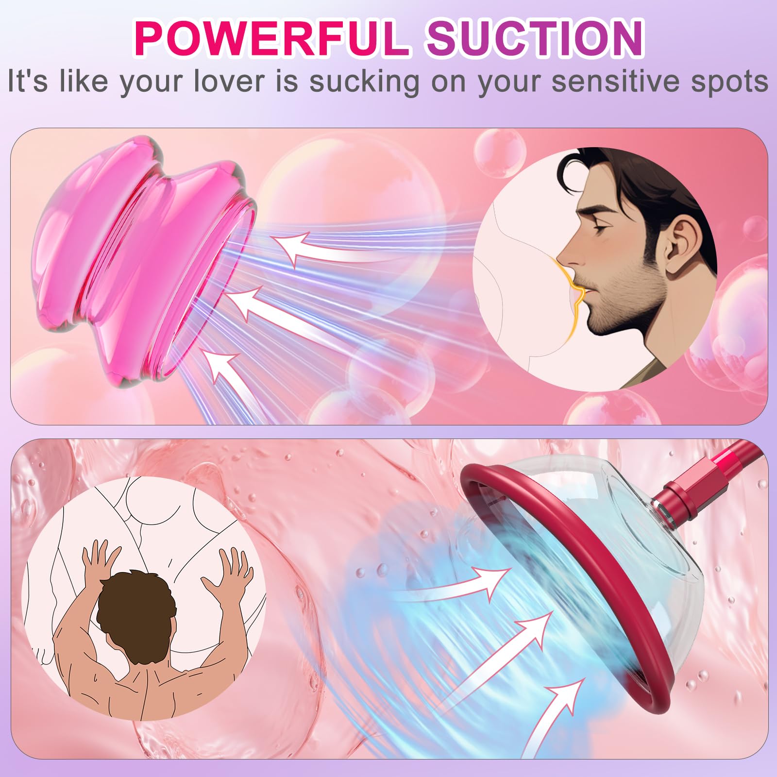 Rosso Pussy Pump Giocattoli Sessuali per Donne Succhiatori Manuali per Capezzoli, Pompe Vaginali e Clitoride per Aumentare il Piacere Sessuale, Stimolatore di Capezzoli e Clitoride per Donne e Coppie