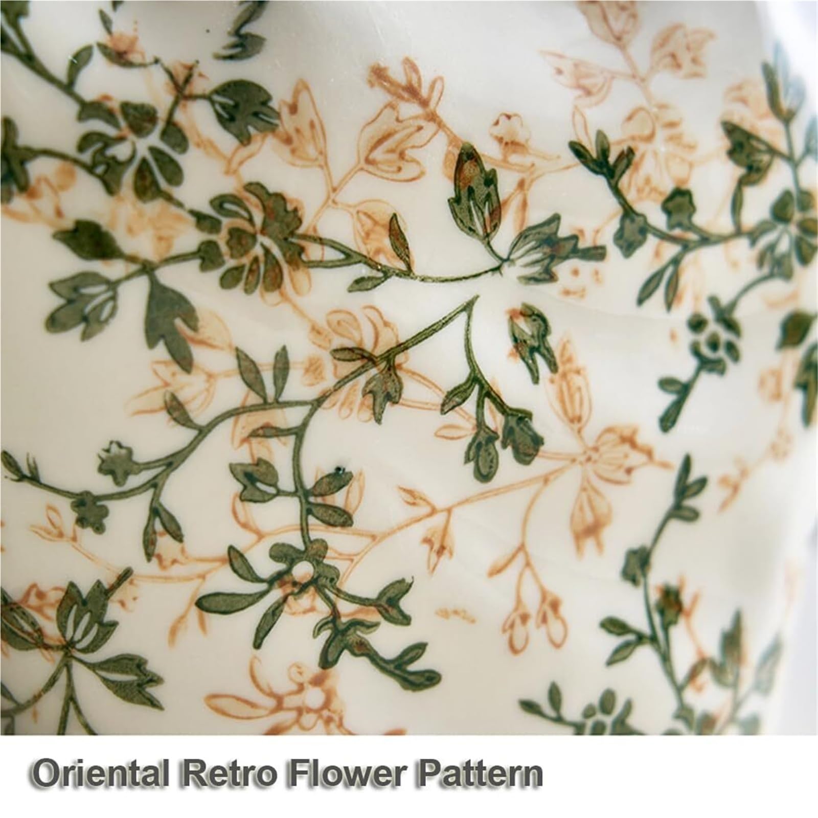 Dekoracyjne wazony Ceramiczny zielony wazon kwiatowy, wazony z pękniętej porcelany na stół nowoczesna dekoracja w stylu wiejskim (E1)