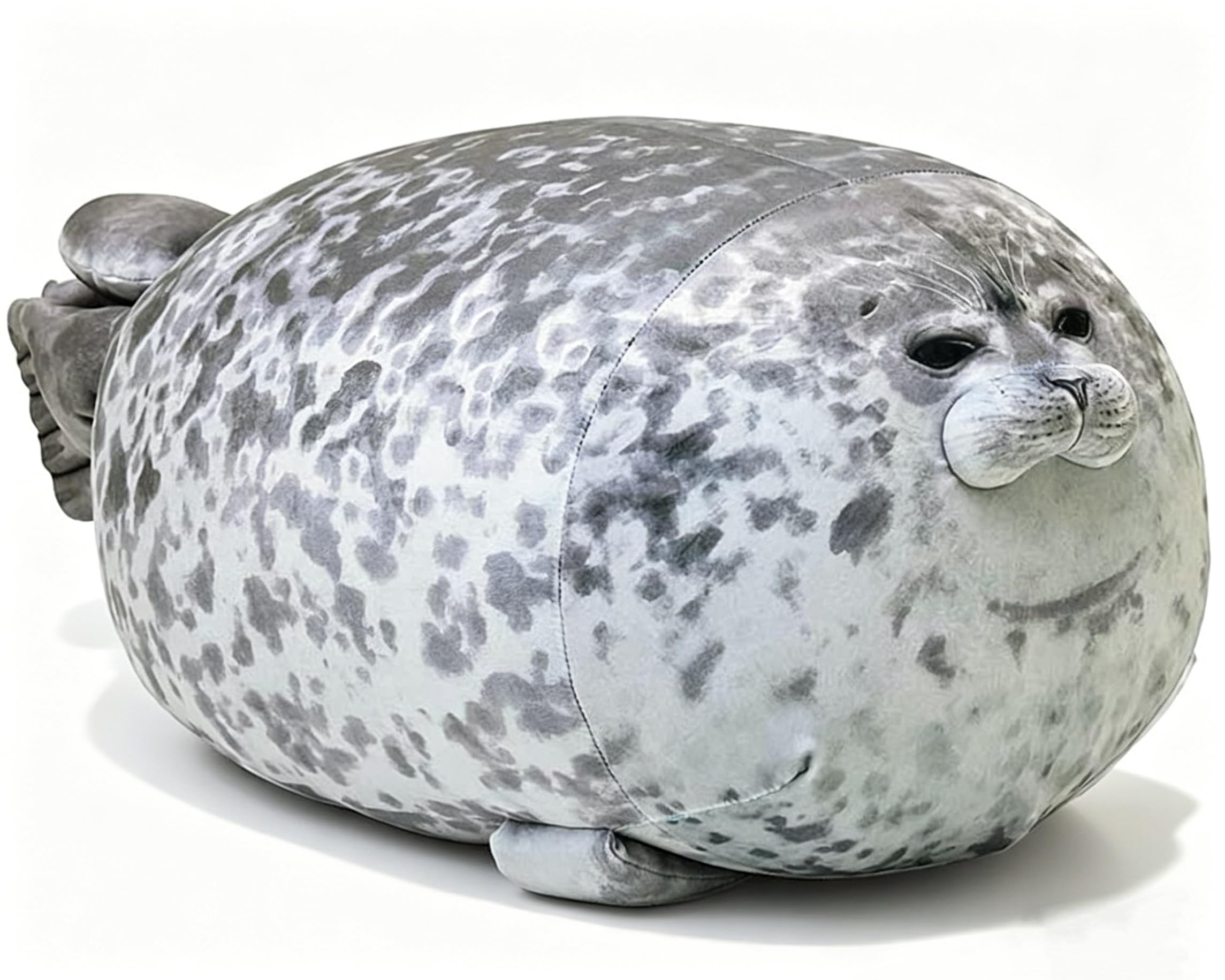 HAWHUV Chubby Seal Plush Pillow, Cute Soft Stuffed Animal Plush Toy Adorable Round Seal Plushie Hugging Pillow Cushion for Bedroom Sofa Decor Gift