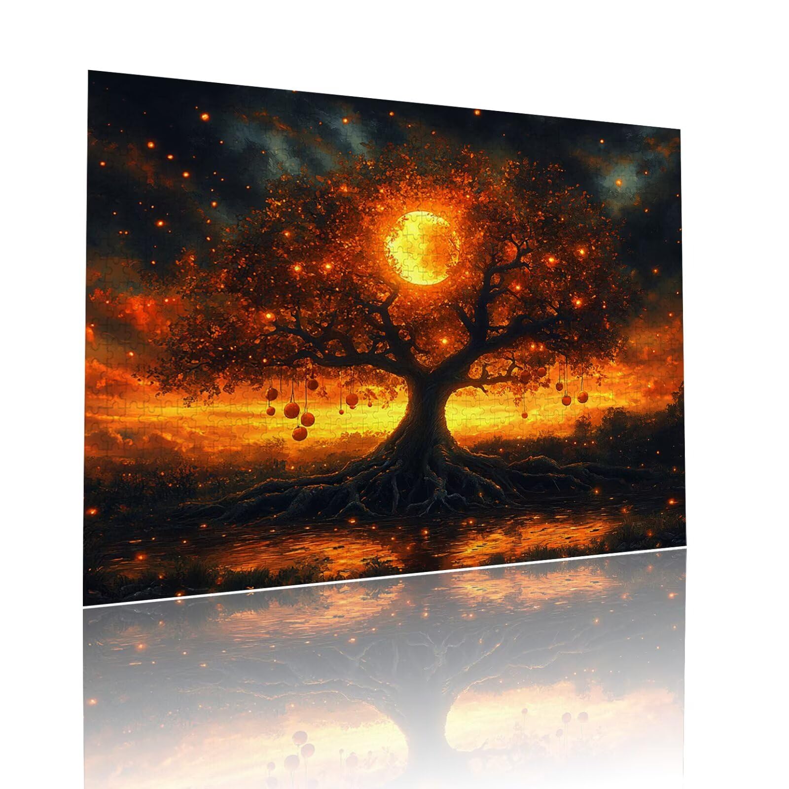 Puzzle Erwachsene 2000 Teile Mond Baum Educa Jigsaw für Kinder ab 8 Jahren Mädchen Jungen, Erwachsene Impossible Klassische Puzzles Schwer, Anspruchsvoll Spielspaß, Als Familienspiel 70x99cm t-994