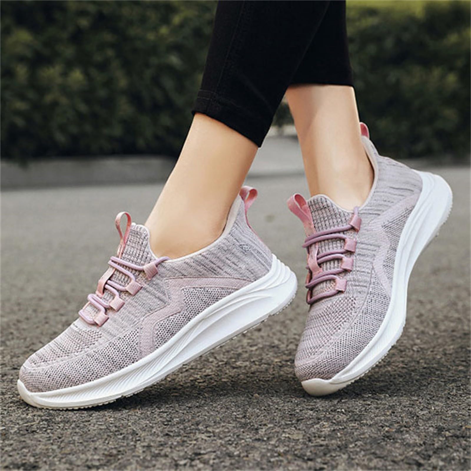 Scarpe da Ginnastica da Donna Eleganti Pianta Larga Sneakers Platform Donna | Calzature Atletica in Cuscino Aria per Passeggiata Invernale Scarpe Ginnastica Concezione Ergonomica Fibra Ecologica