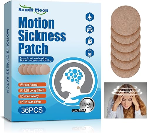 Motion Sickness Patches, Effective Motion Sickness Relief, 36 Pack Motion Sickness Patches for Cruise Car Fly Sickness Relief, Anti-Nausea Motion