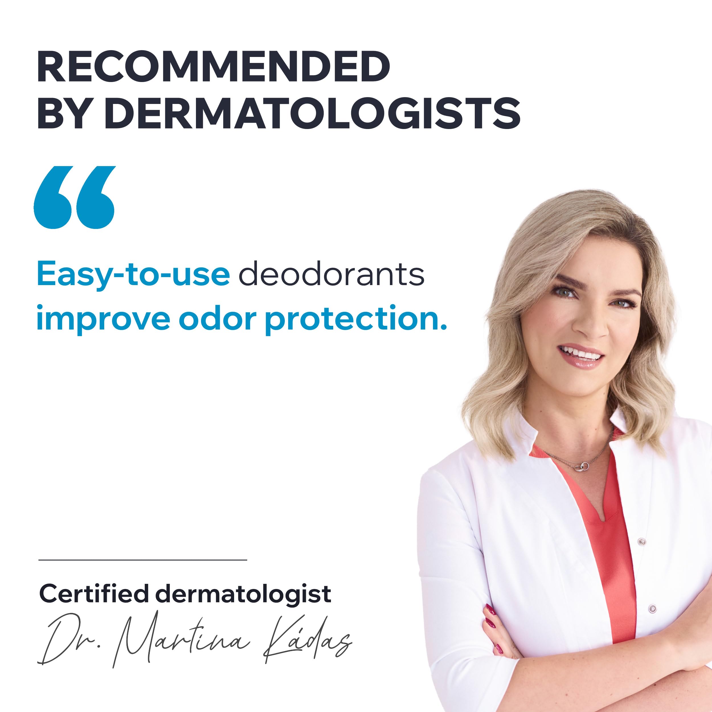 Uriage Deodorant For Sensitive Skin, Daily Freshness, Aluminum-Free Formula, No Alcohol, 24-Hour Odor Protection, Suitable For Sensitive Skin, No White Marks, Unisex