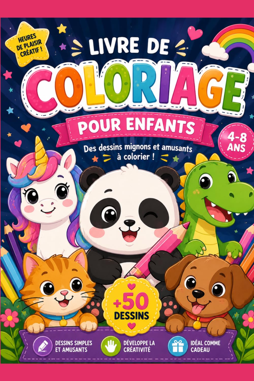 Livre de Coloriage Animaux Mignons pour Enfants