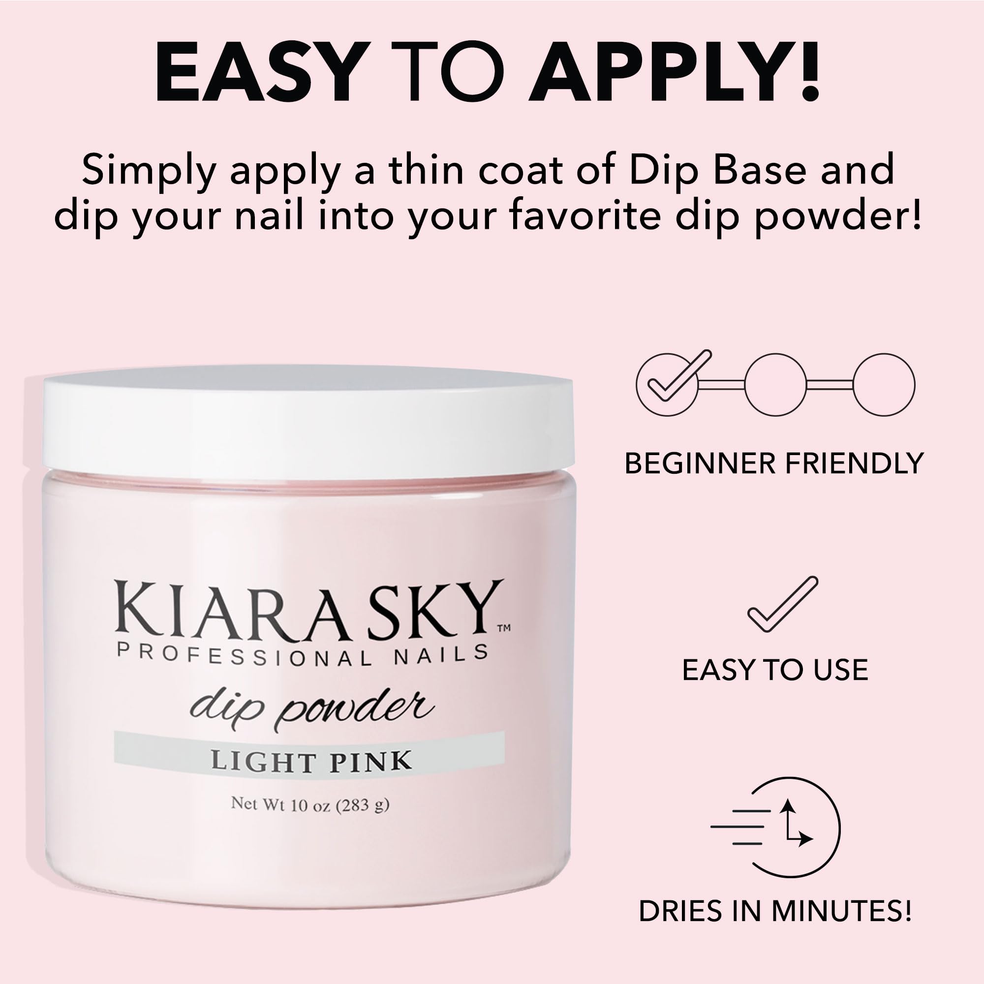 Kiara Sky Dip Powder Essentials 10 oz Refill Light Pink