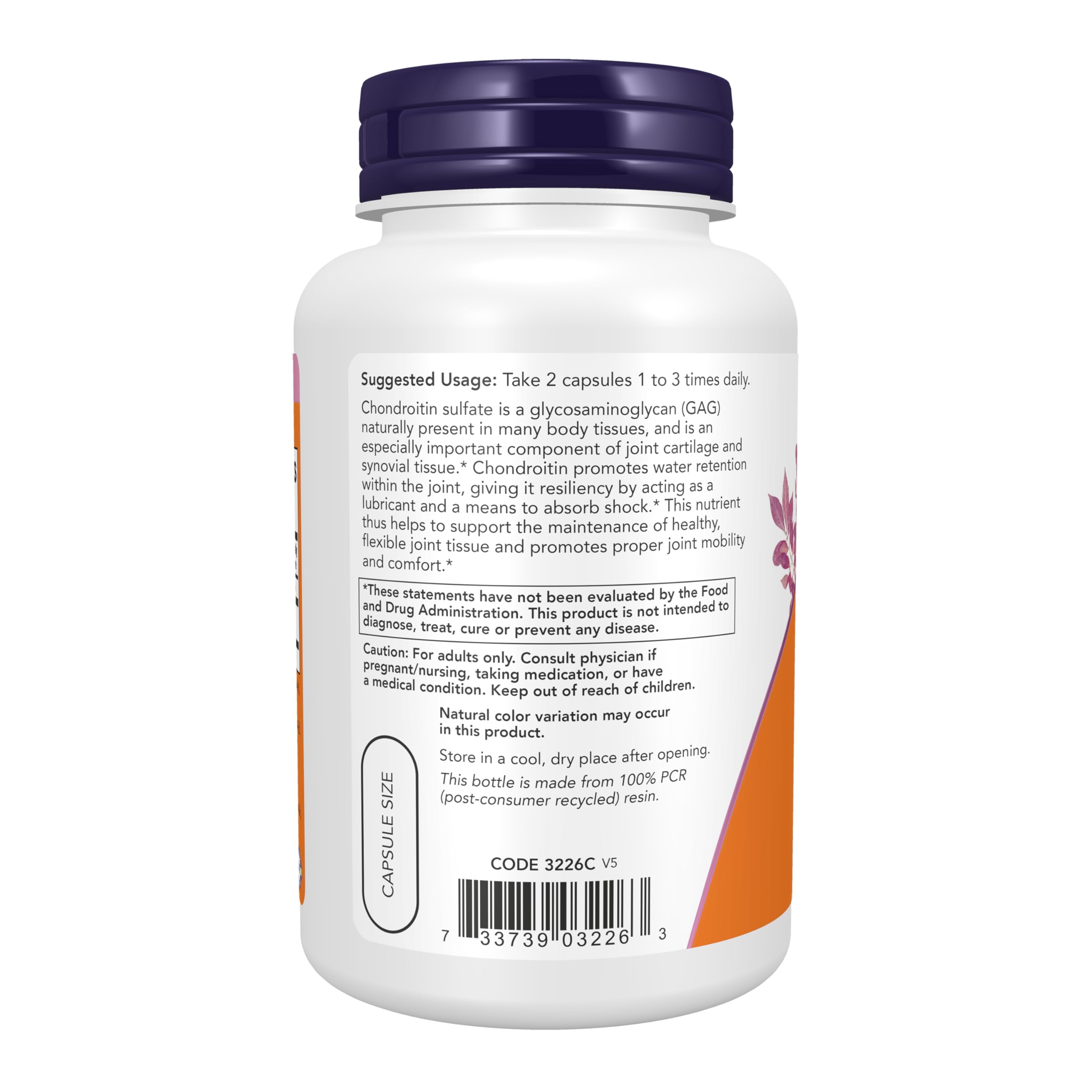 NOW Foods Chondroitin Sulfate, 600mg - 120 caps