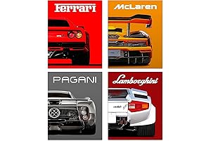 Modern Car Posters - Sports Car Art Prints for Boys Room Decor