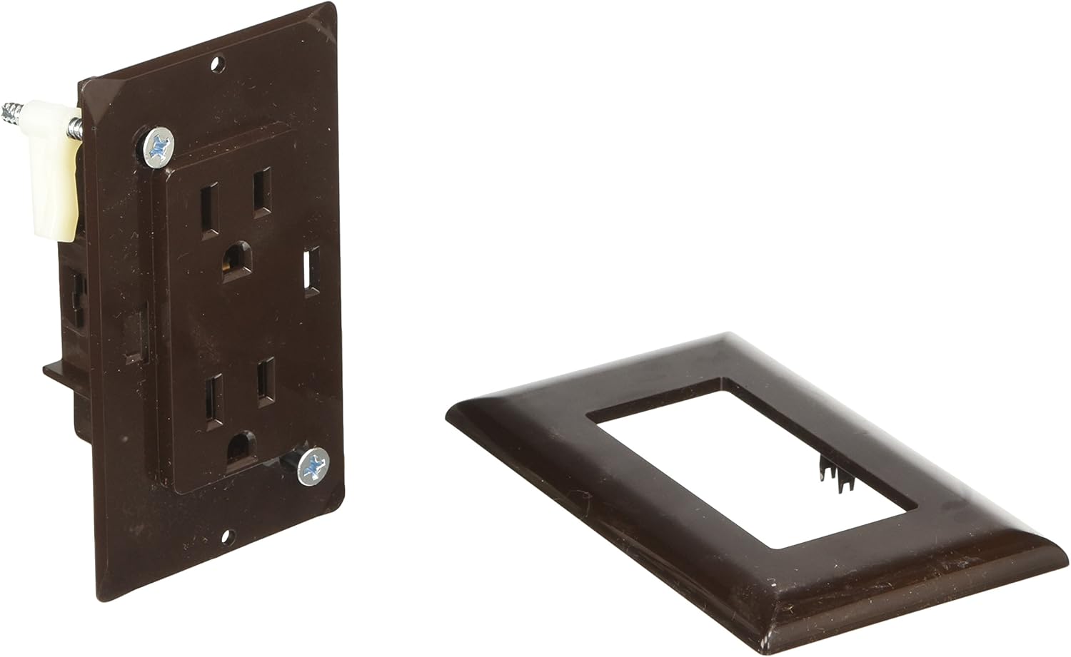 RV Designer S817, Self Contained Dual Outlet with Cover Plate, Black, AC Electrical : Automotive