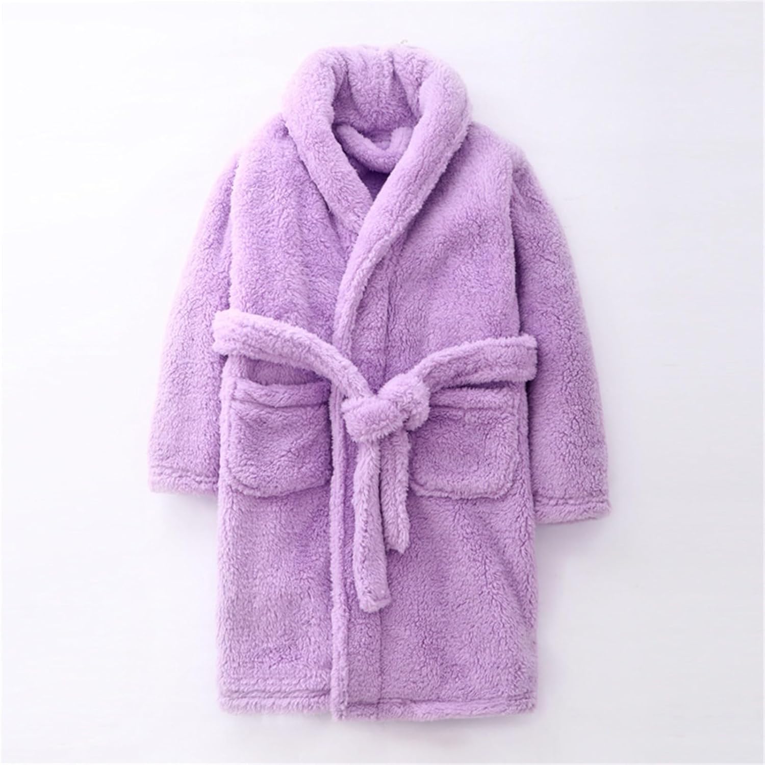 Unisex Plush Hooded 𝗥obe for Toddler Boys Girls Solid Fleece 𝐁ath𝗿obe Kids Flannel Soft 𝗦leep𝚠ear with Belt