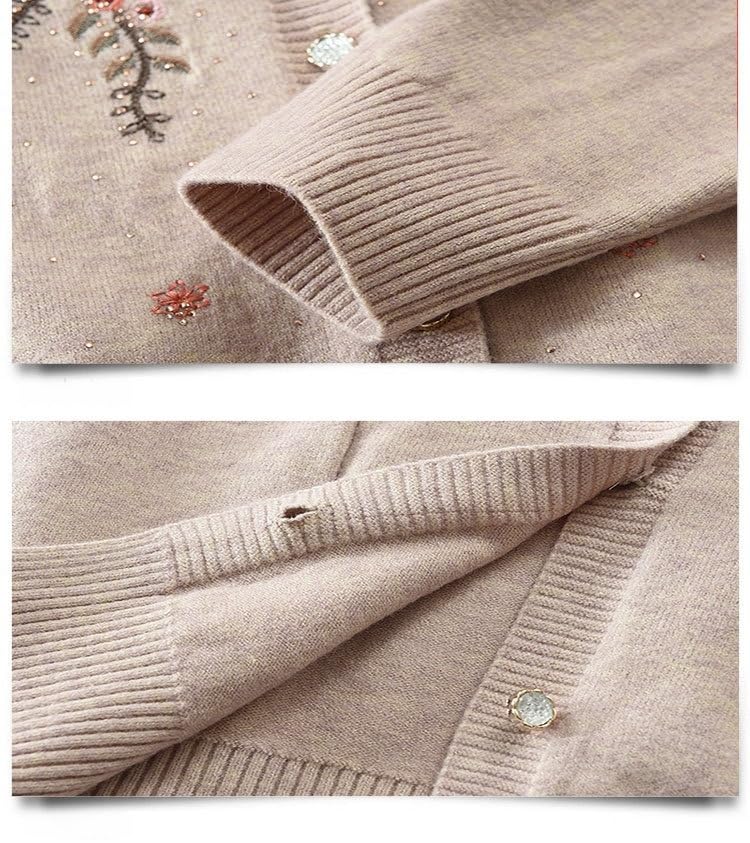Cardigan Mujer,Suéter Cárdigan para Madre Ligero De Cuello Redondo para Señora Mayor De Punto Informal Suave De Manga Larga con Botones Fino De Punto Chaqueta Regalos para Abuela