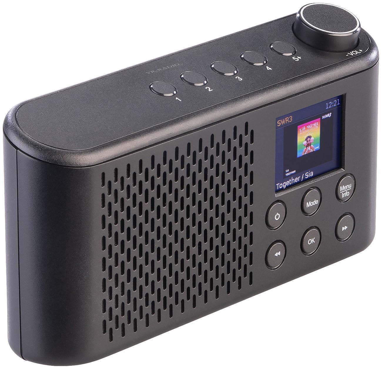 VR-Radio DAB+ Radios: Mobiles Akku-Digitalradio mit DAB+/FM, Farbdisplay, Bluetooth 5.3, 6 W (Mobile DAB, DAB-Kofferradio)