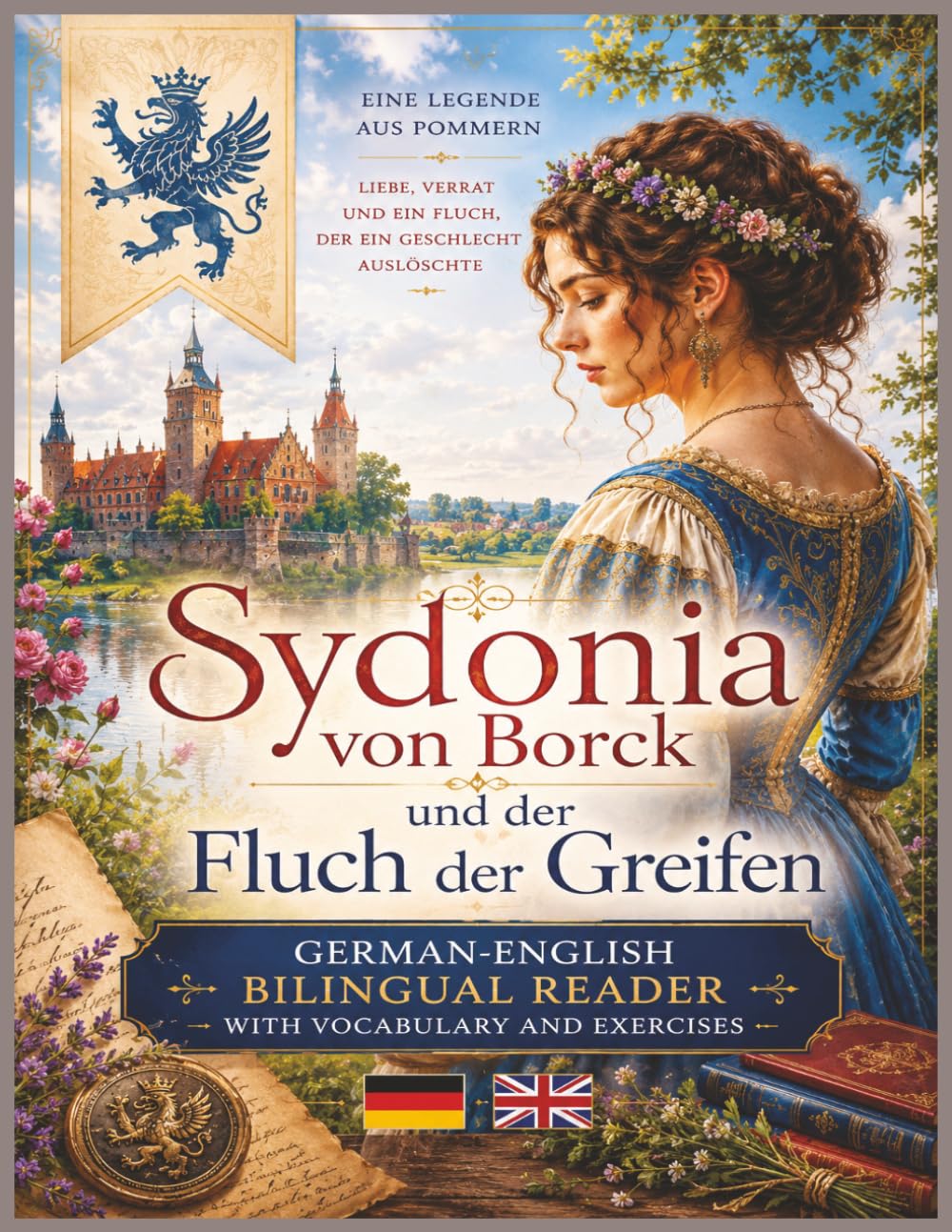 Sydonia von Borck und der Fluch der Greifen. German-English Bilingual Reader with Vocabulary and Exercises