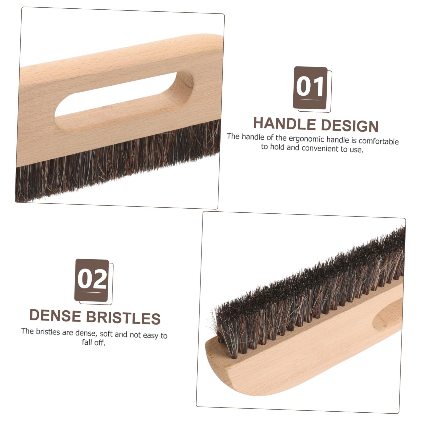 Brosse à Maroufler Multi Usage avec Manche Ergonomique Brosse à Tapissier pour Peint et Lissage Mural Poils Longs Denses et Résistants