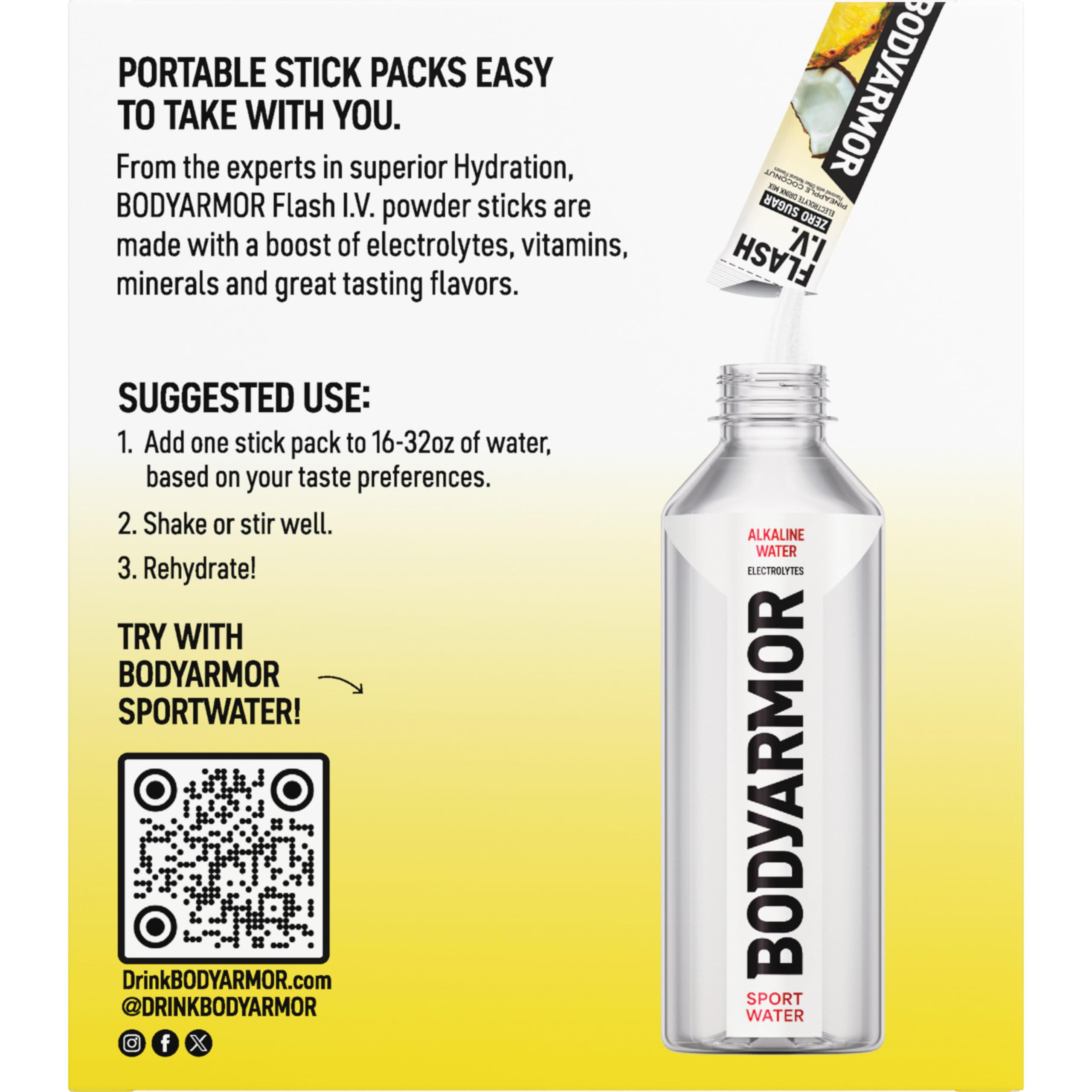 BODYARMOR Flash IV Zero Sugar Electrolyte Mix, Strawberry Kiwi, 6 Ct — Amazon image 8