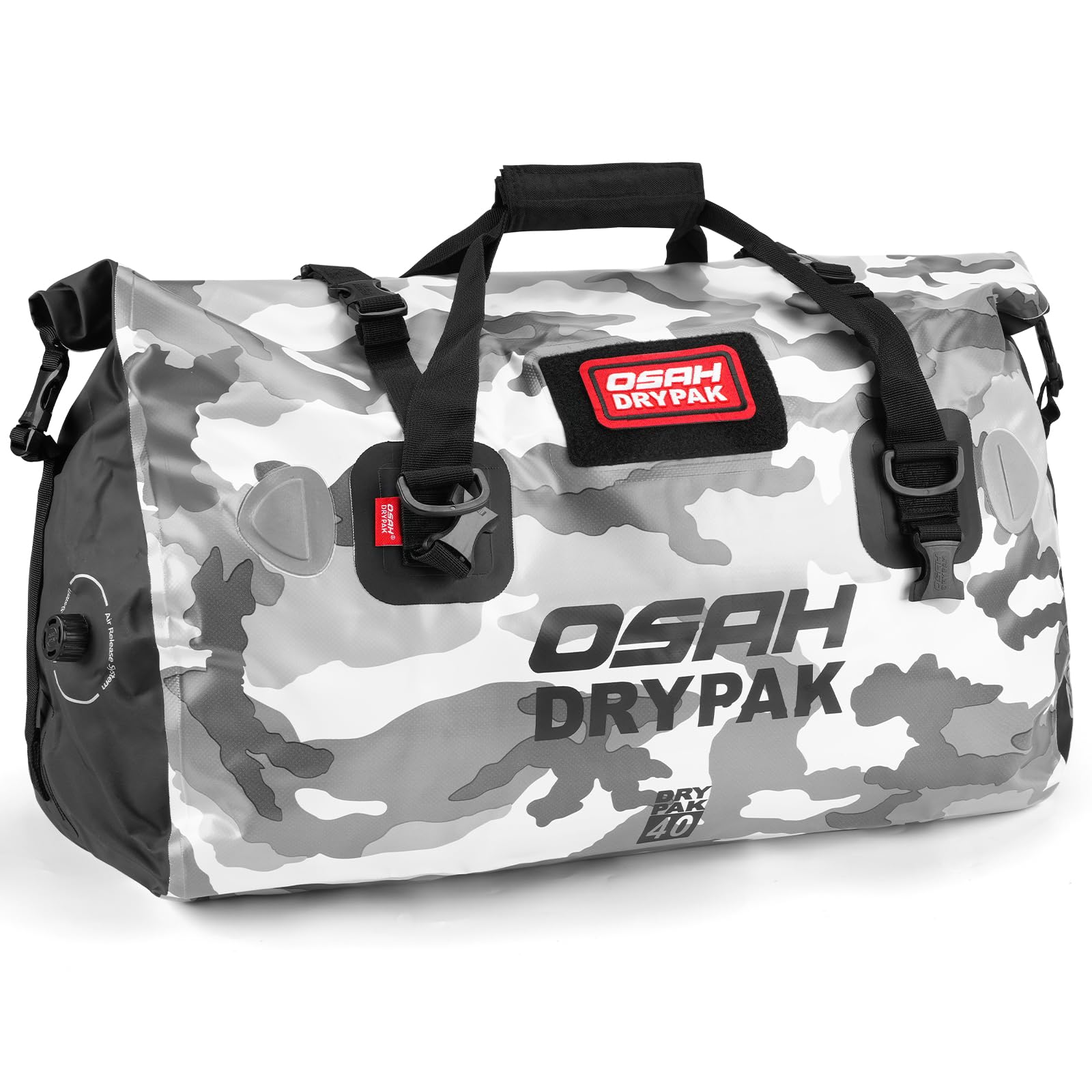 OSAH DRYPAK wasserdichte Rucksack Dry Bag – Wasserfeste Reisetasche Seesack, Rolltop, Großem Stauraum, Vielseitige wasserdichte Tasche für Camping, Motorrad, Bootfahren, Kajak, SUP, Strand und Angeln
