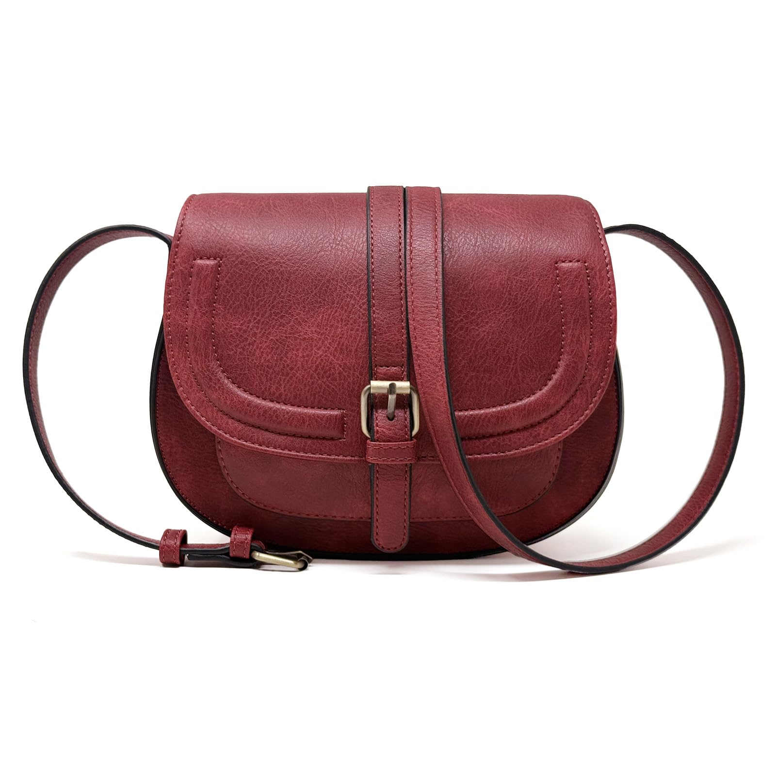 Crossbody Bags for Women,Small Saddle Purse and Boho Cross Body Handbags,Vegan Leather