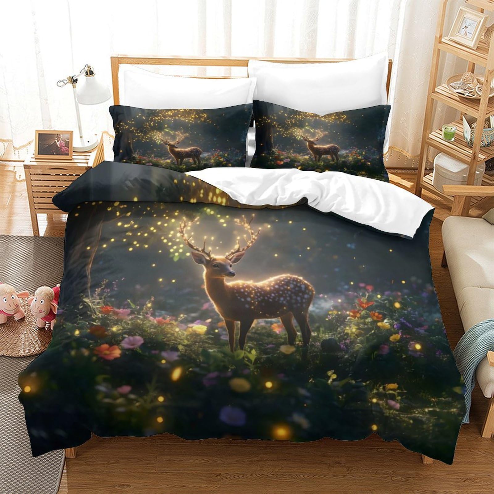 Linge de lit Sika Cerfs housse de couette king 220x240cm