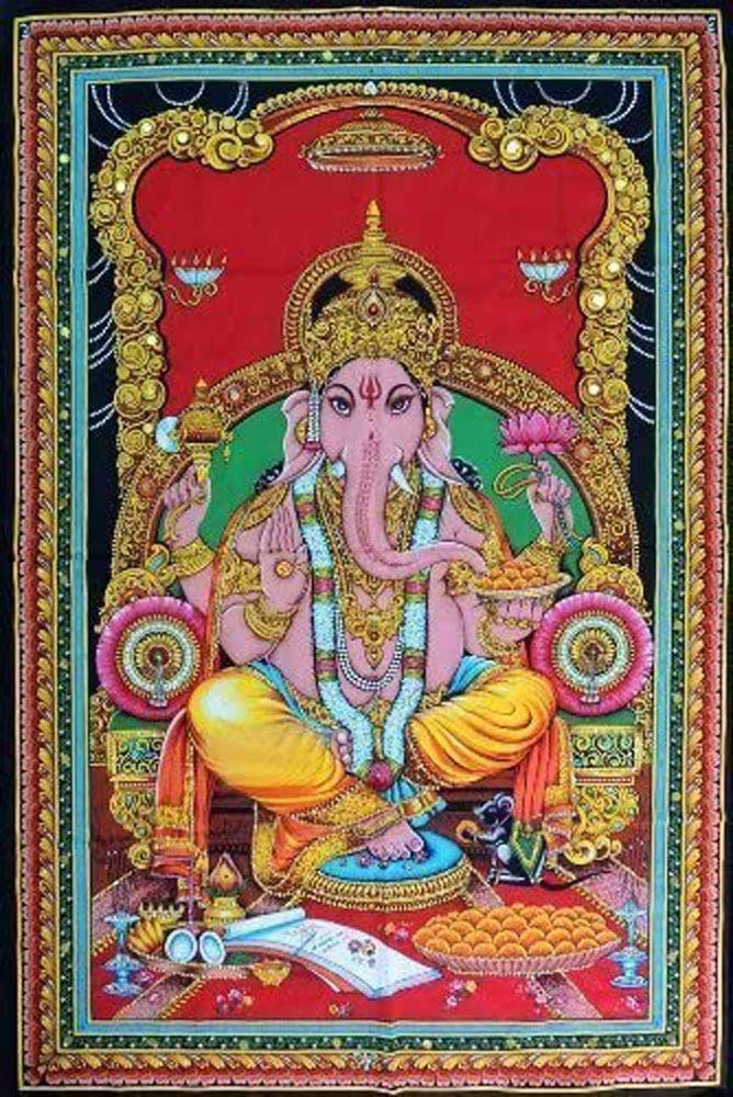 Rastogi HandicraftsCotton Cloth Tapestry 40" X 30" Poster Size Tapestry Multi ZDF