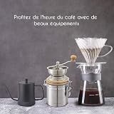 Easyworkz Gage Bouilloire à col de cygne en acier inoxydable avec bec long et étroit 350 ml,Noir - 7