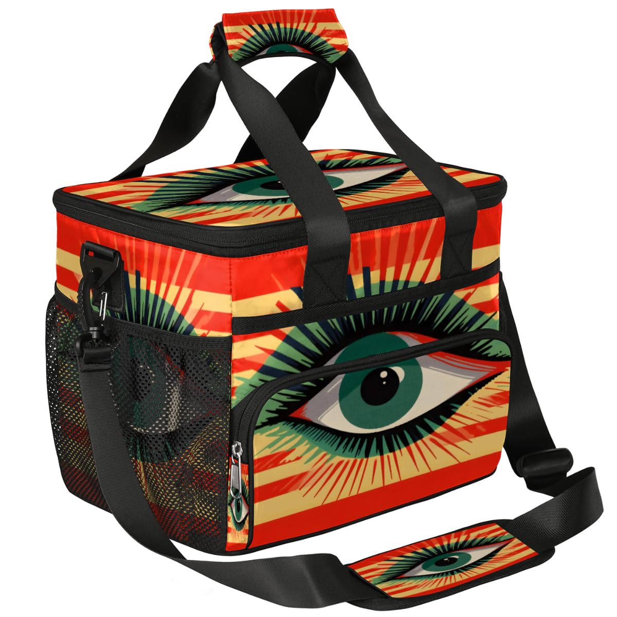 Ethic Insulated Picnic Backpack Lunch Box for Women Men Picnic Basket Tote Lunch Bag Picnic Bag Portable Lunch Bags for Picnic, Beach, Work, Trip,Office, Camp Seeing Eye