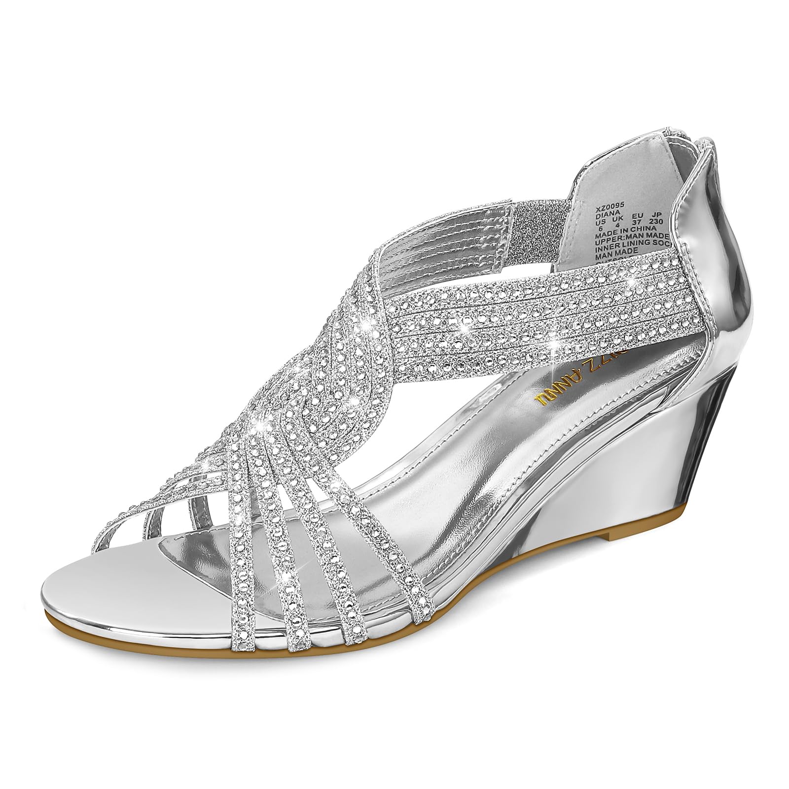 Silver wedge sandals wedding 60 photos Astyledwedding com