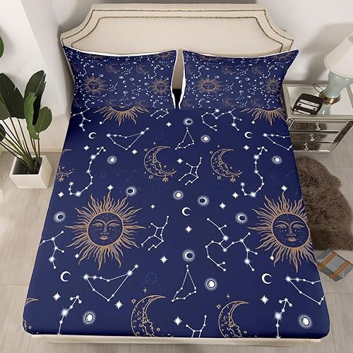 Miniatura 116 de Castle Fairy Juego de sábanas con temática de Halloween, tamaño Queen, juego de ropa de cama con estampado de animales de murciélagos negros