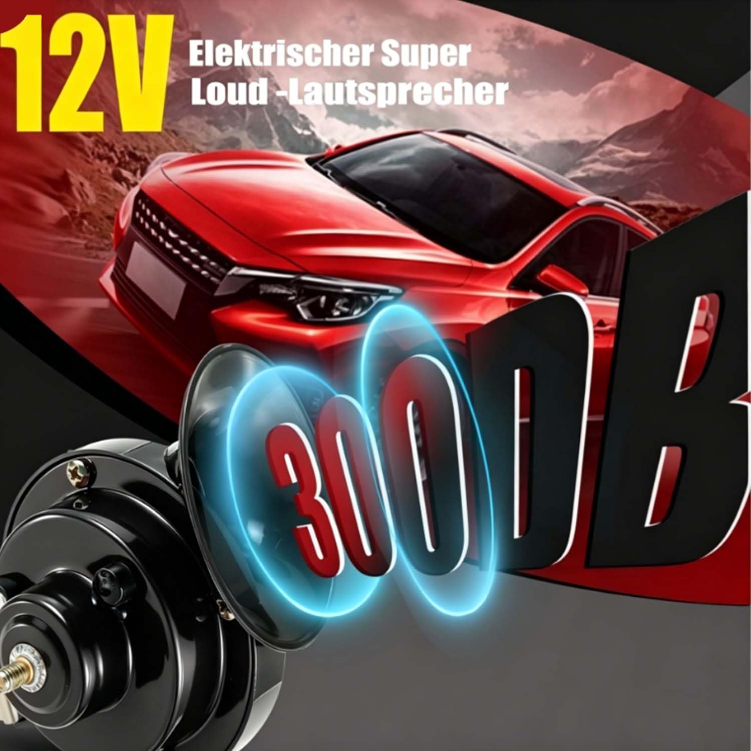 2 trombe a chiocciola da 300 dB, elettriche a chiocciola da 12 V, trombe super potenti, impermeabili, universali per auto, camion, moto, barche, nere