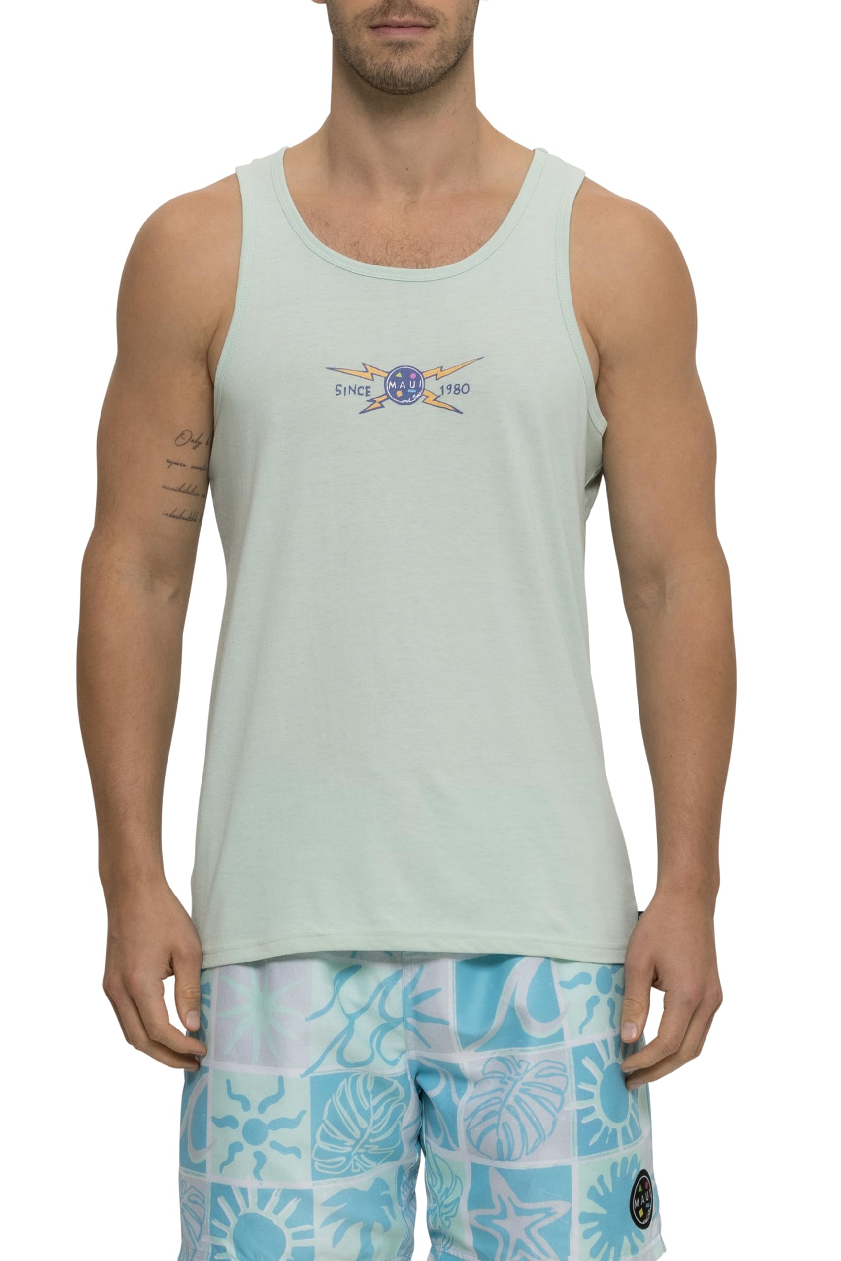 Maui & Sons Canotta Classica da Uomo con Logo Shark