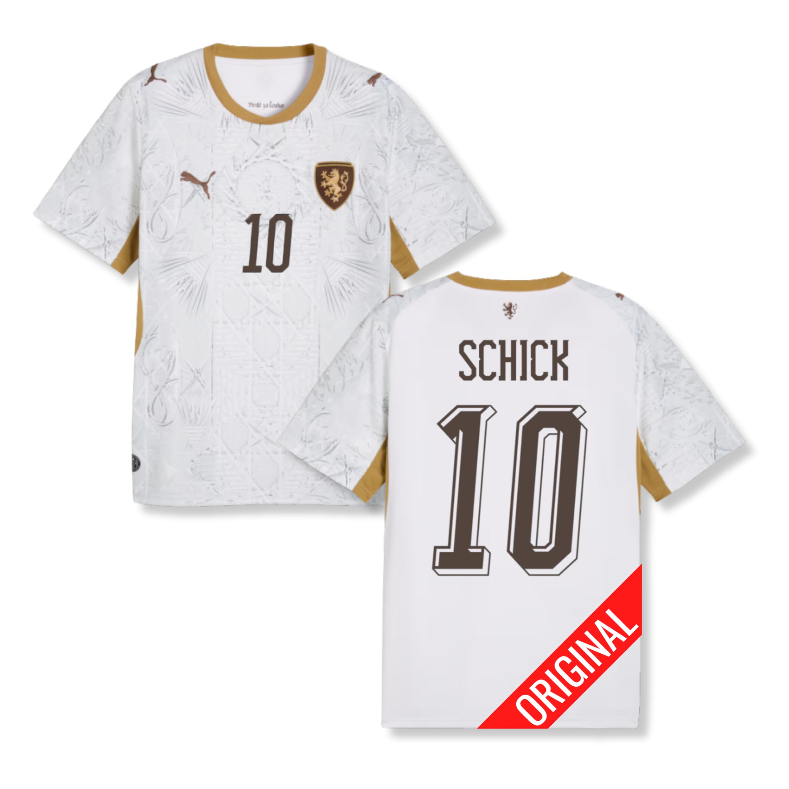 PUMA Original Tschechien Trikot Herren [Away WM 2026] Offizielles Tschechien Trikot [Spieler oder Personalisiert] Fussball Weltmeisterschaft [WM 26] Nationalmannschaft Jersey