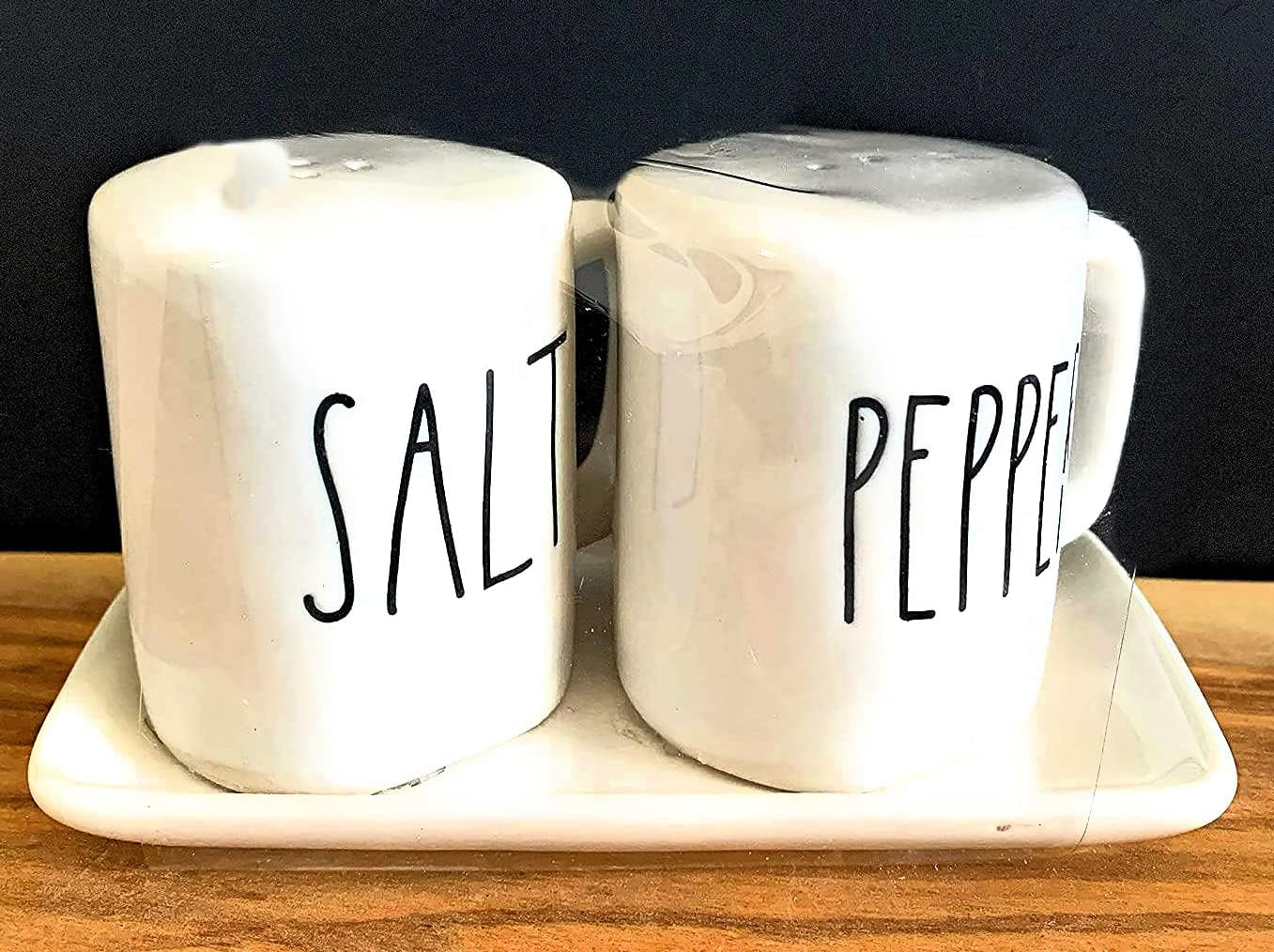 Rae Dunn"SALT & PEPPER" Ceramic Shakers Home & Kitchen