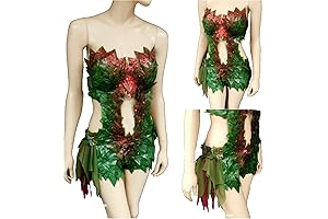 Plunge Poison Ivy Monokini Body Suit Rave Bra Cosplay Costume