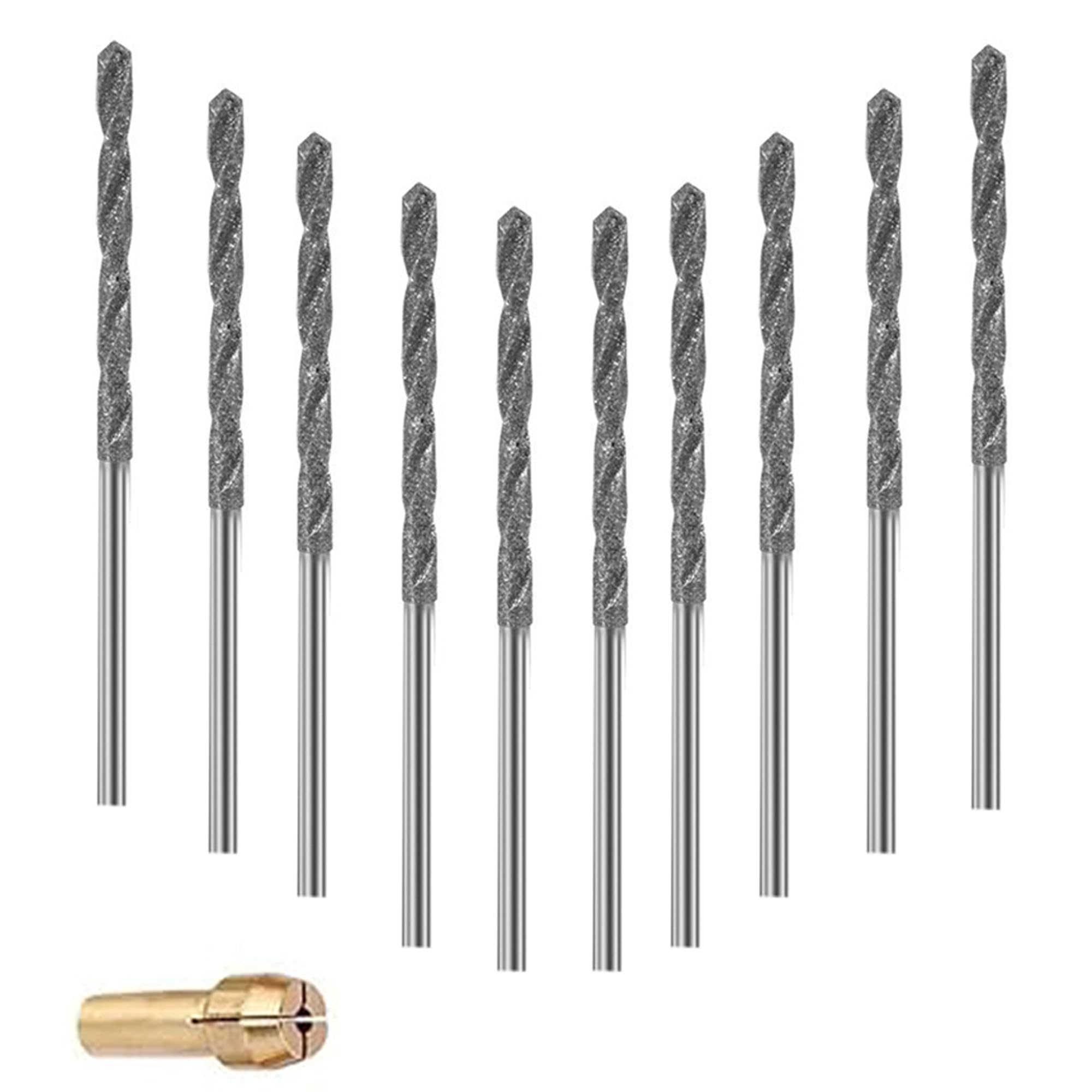 XIANFENGHU ダイヤモンドドリルビット 2mm ガラス用ドリル 高速度鋼 カッター ガラス 貝殻 ストーン タイル 石用 10個