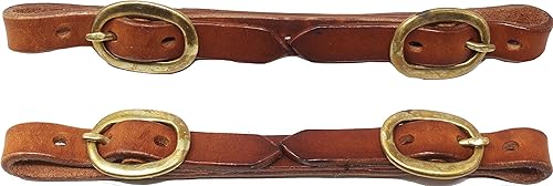 CHALLENGER Caballo occidental plano aceitado bronceado arnés cuero correa de latón 403RT01TN Latigo,Beige Bronceado