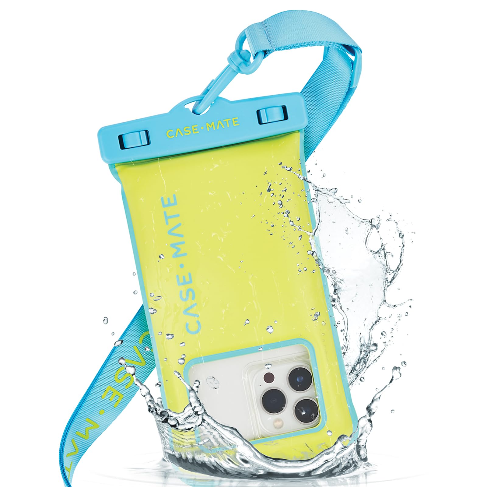 Case-Mate IP68 Waterproof Phone Pouch - Floating Waterproof Phone Case with Crossbody Lanyard - Beach Cruise Ship Travel Essentials - Compatible with