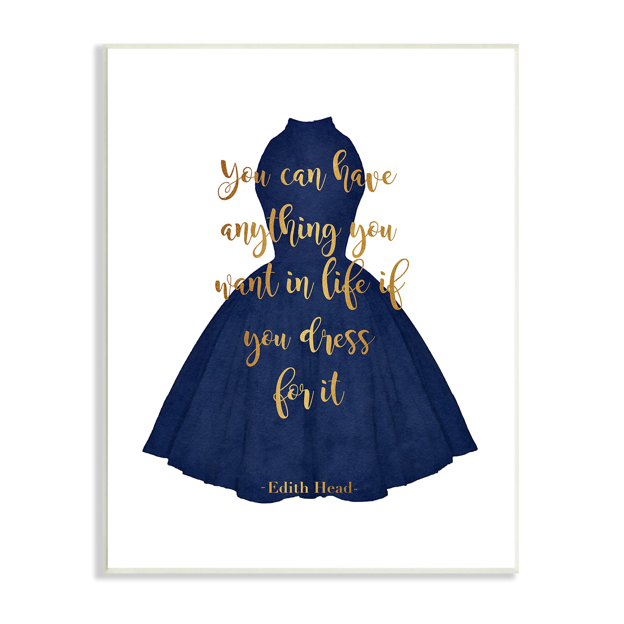 Stupell IndustriesStupell Industries If You Dress for It Quote Blue Gown Fashion, Designed by Amanda Greenwood Wall Plaque, 10 x 15